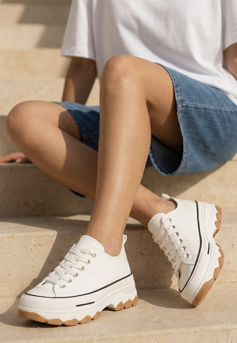 Bílé tenisky na platformě Raviana V4