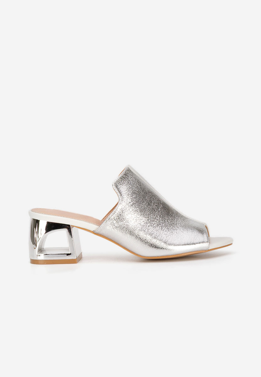 Bílé pantofle na podpatku Floriana V2