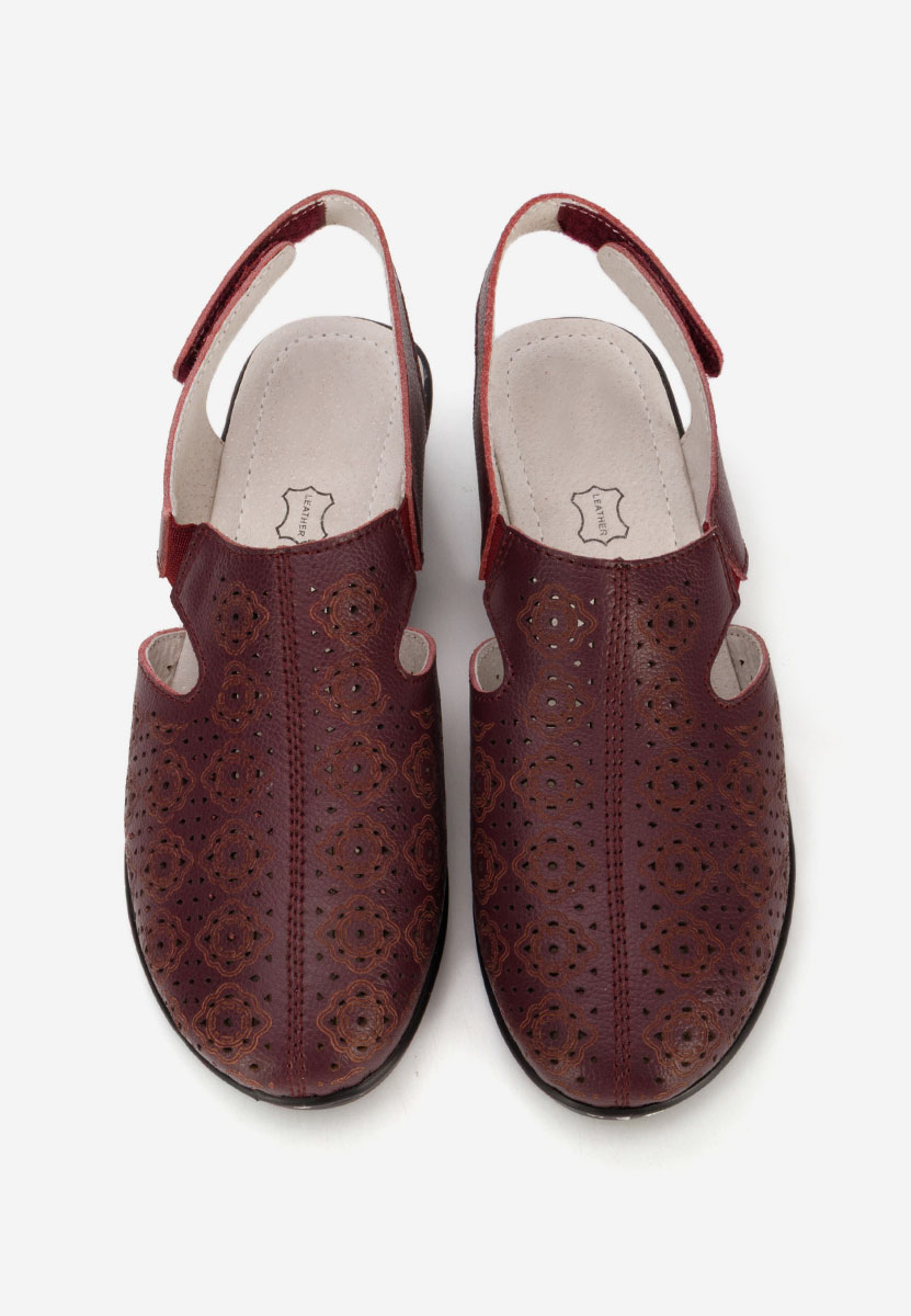 Bordové lodičky s otevřenou pätou Ofelya