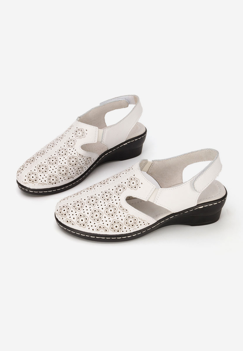 Bílé lodičky s otevřenou pätou Ofelya
