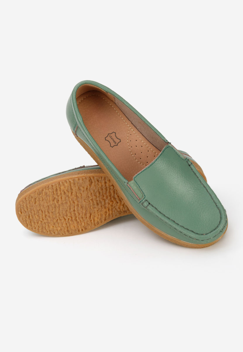 Zelené mokasíny dámské kožené Nerida