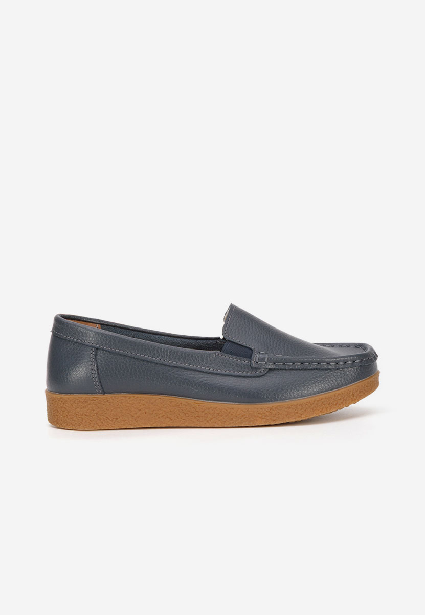 Šedé mokasíny dámské kožené Nerida