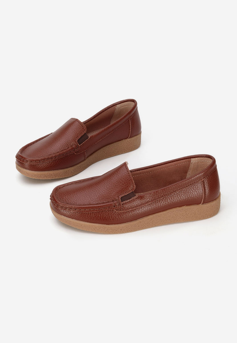 Hnedé mokasíny dámské kožené Nerida
