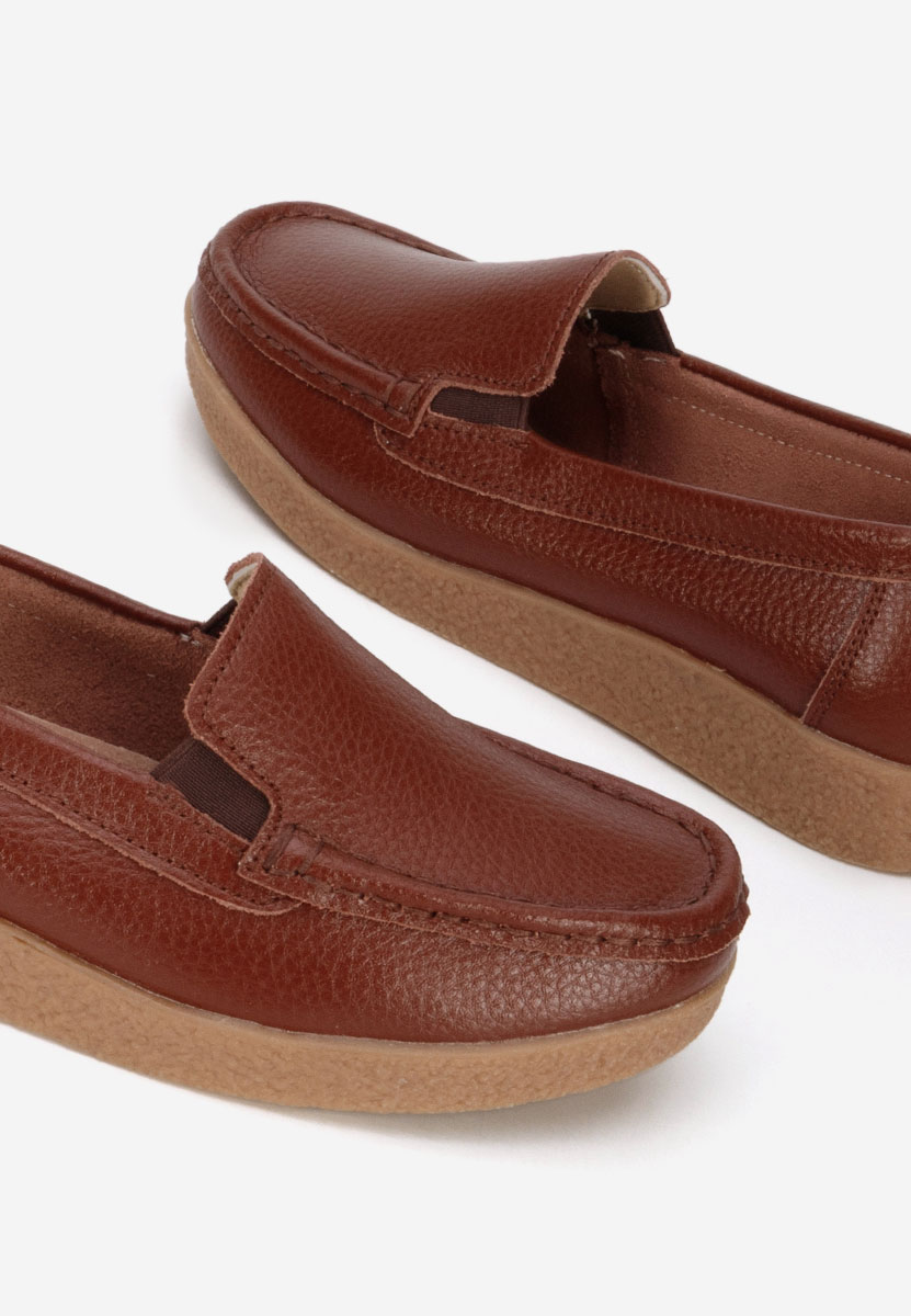 Hnedé mokasíny dámské kožené Nerida