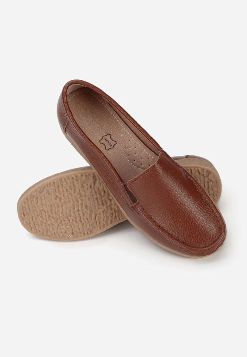 Hnedé mokasíny dámské kožené Nerida