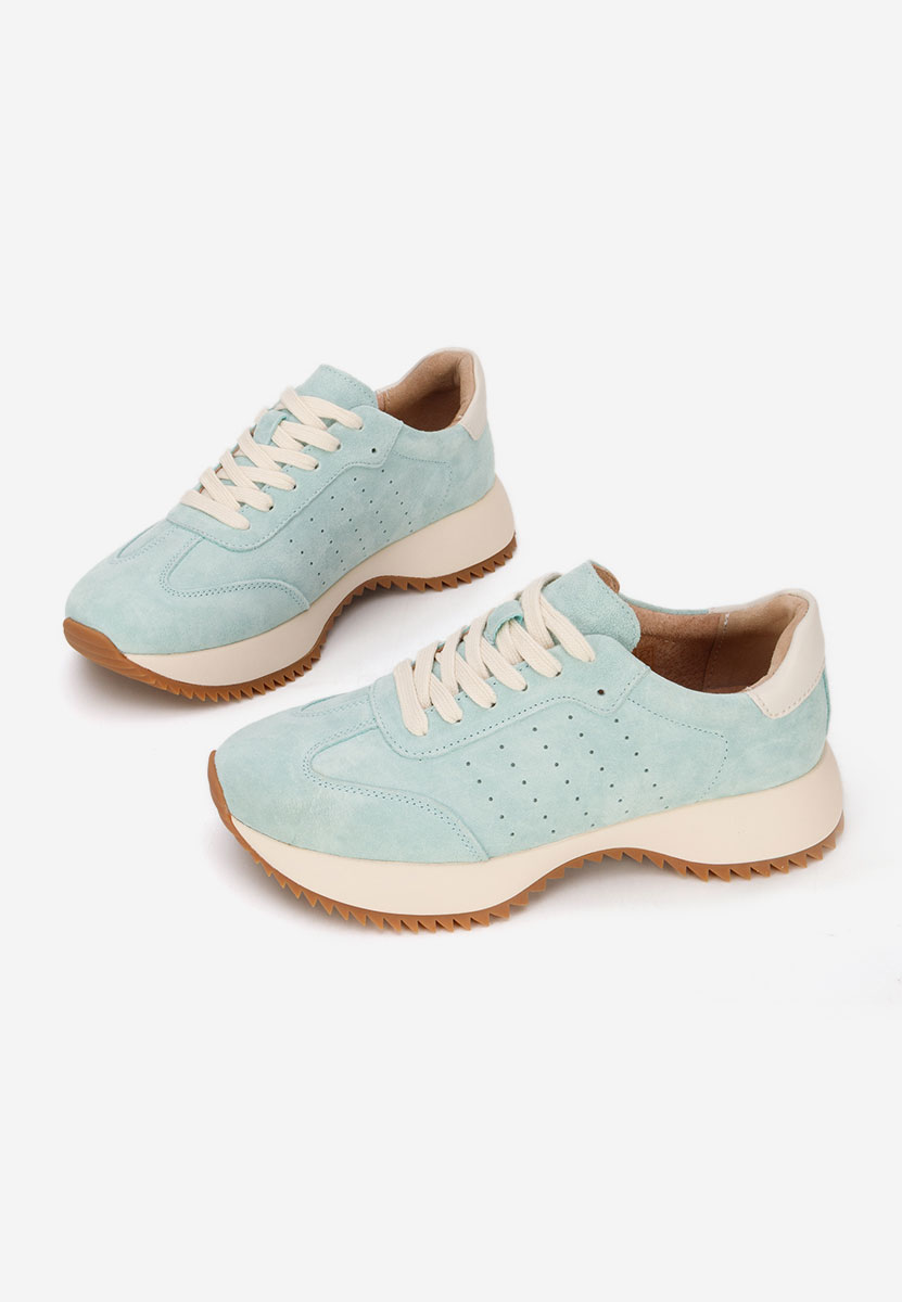 Modré kožené dámské sneakersy Yasminia