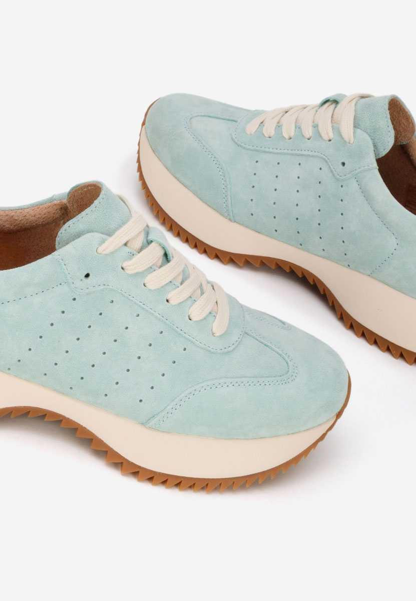 Modré kožené dámské sneakersy Yasminia