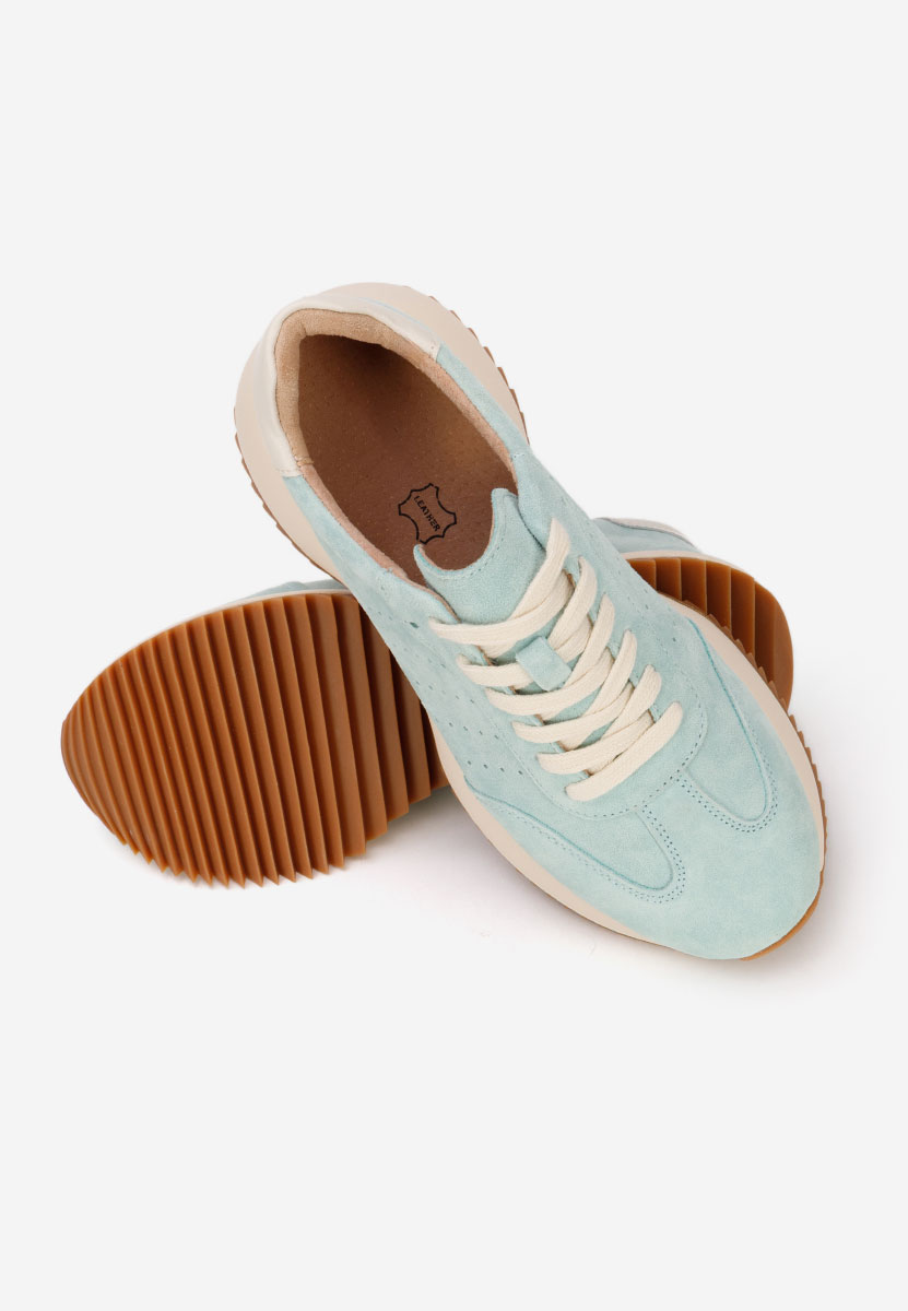 Modré kožené dámské sneakersy Yasminia