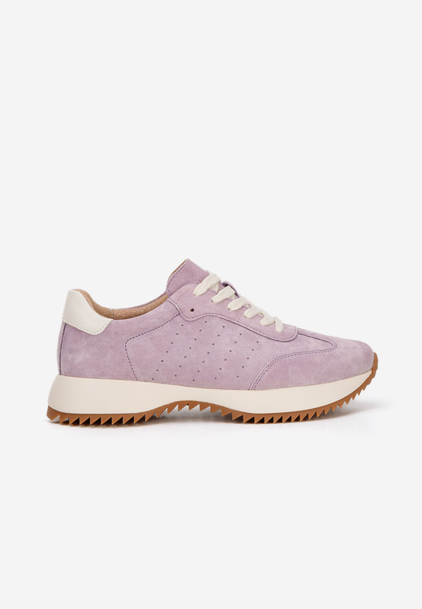Fialové kožené dámské sneakersy Yasminia
