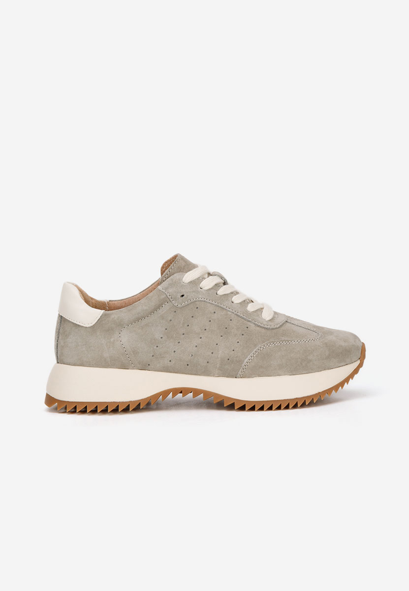 Šedé kožené dámské sneakersy Yasminia