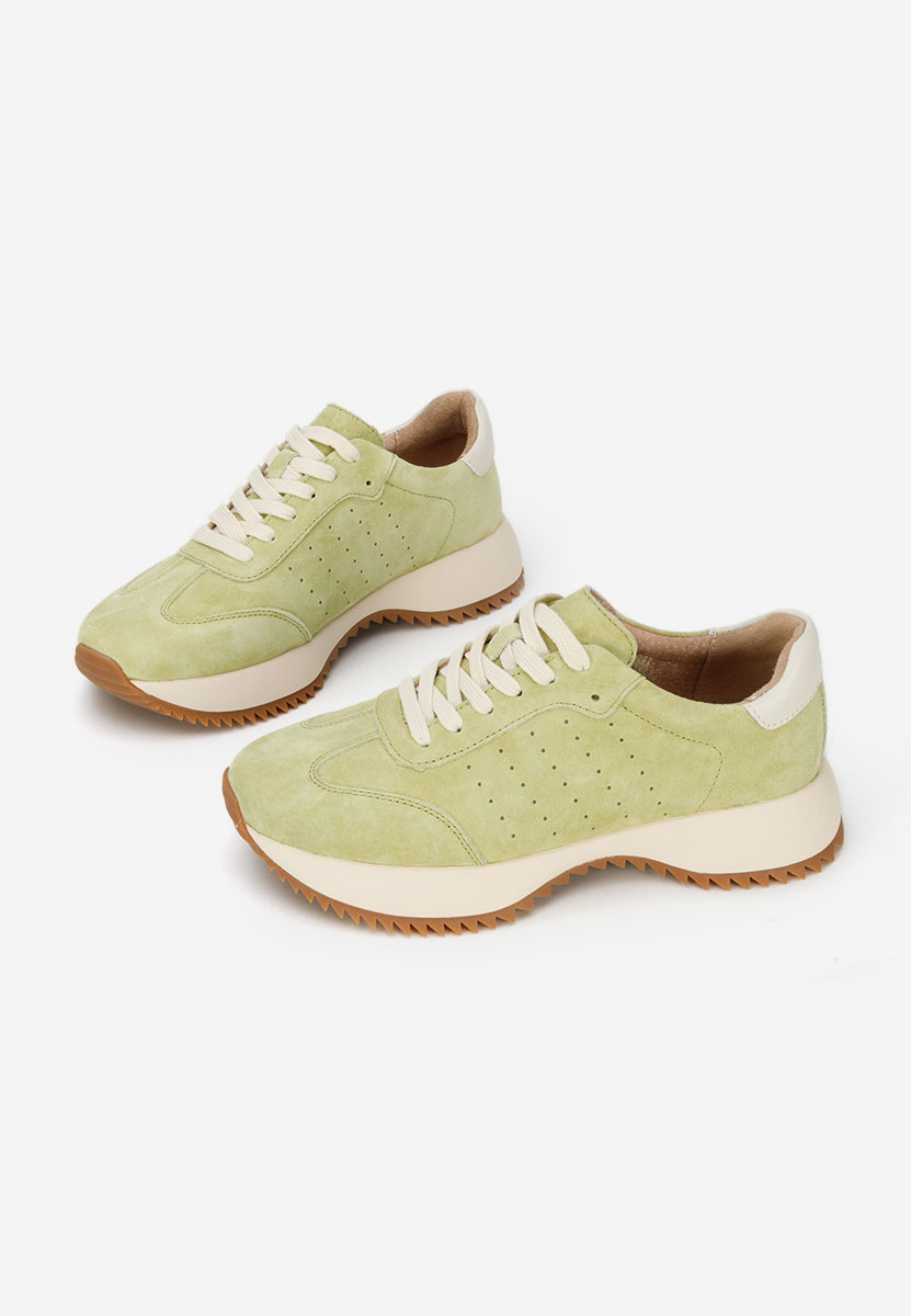 Zelené kožené dámské sneakersy Yasminia