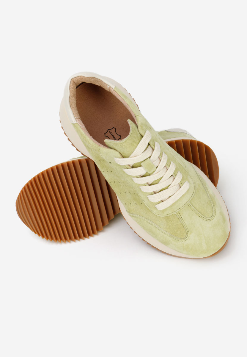 Zelené kožené dámské sneakersy Yasminia