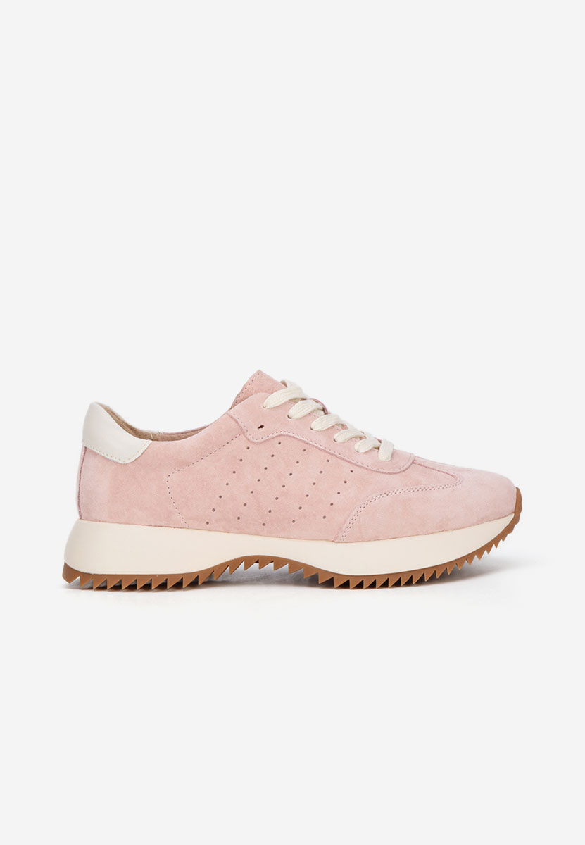 Ružové kožené dámské sneakersy Yasminia