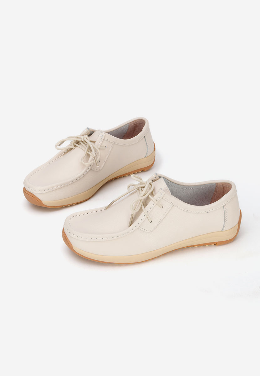 Béžové mokasíny dámské kožené Solenia