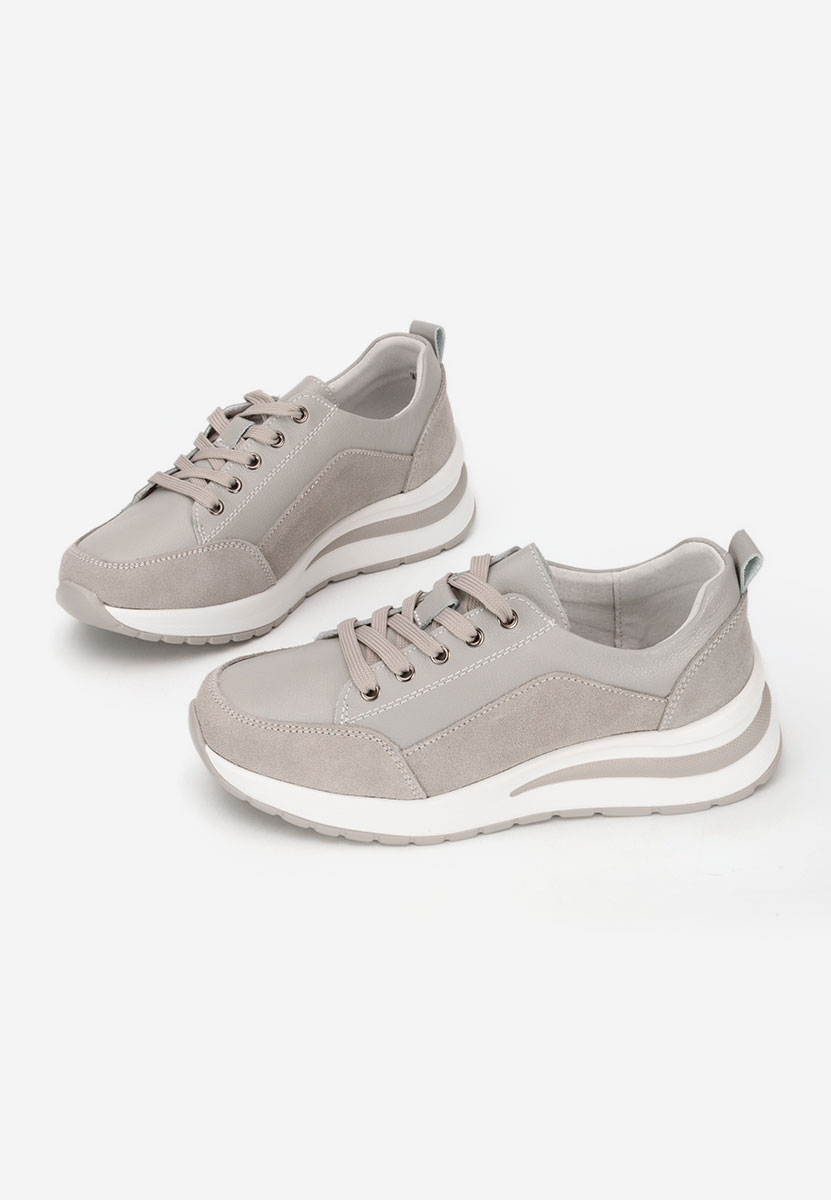 Šedé dámské tenisky na klínku Janelia