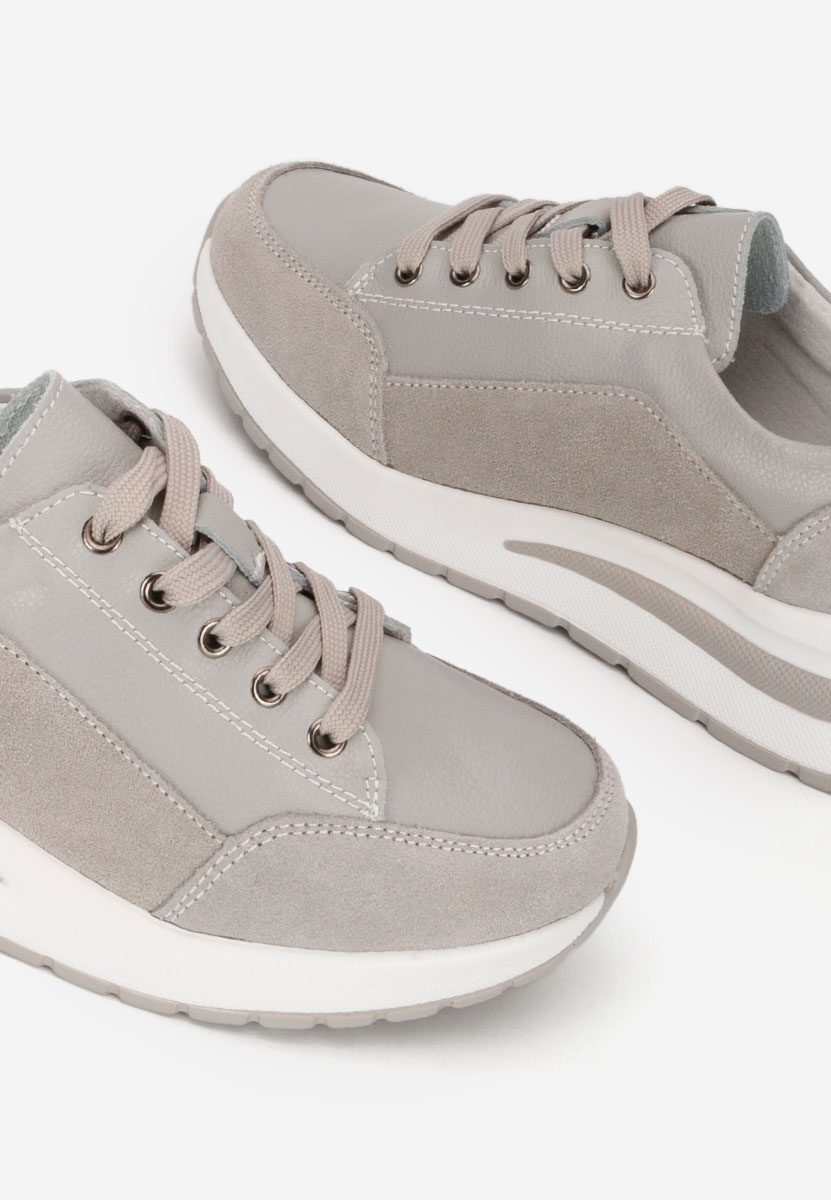 Šedé dámské tenisky na klínku Janelia