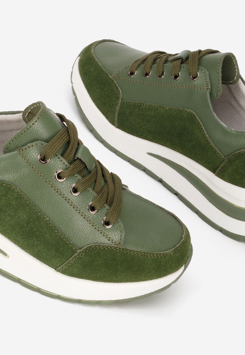 Zelené dámské tenisky na klínku Janelia