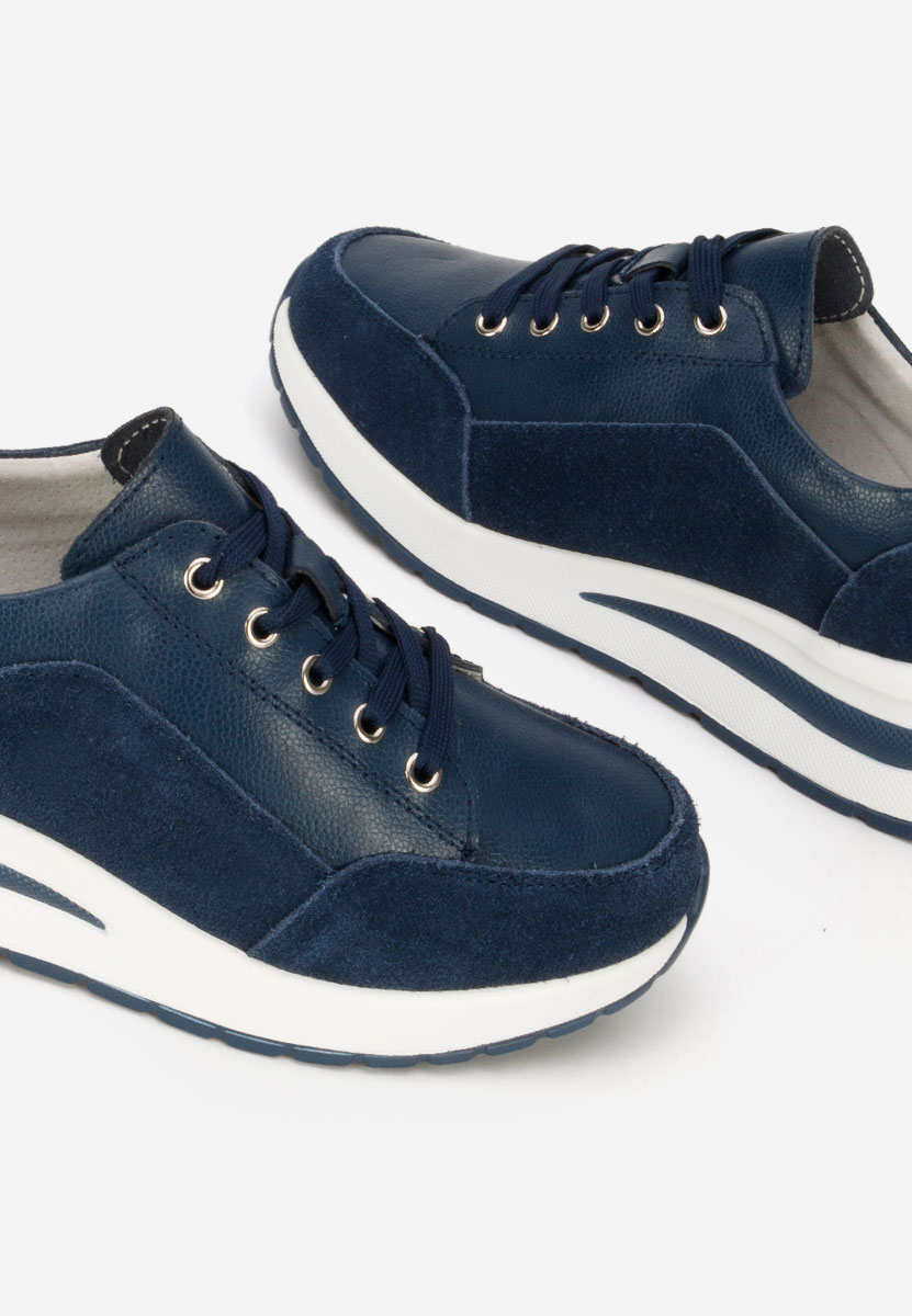 Tmavě modré dámské tenisky na klínku Janelia