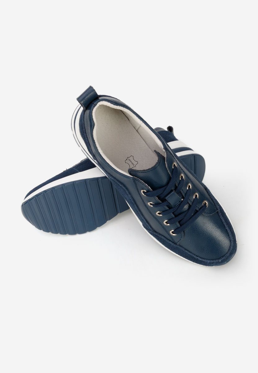 Tmavě modré dámské tenisky na klínku Janelia