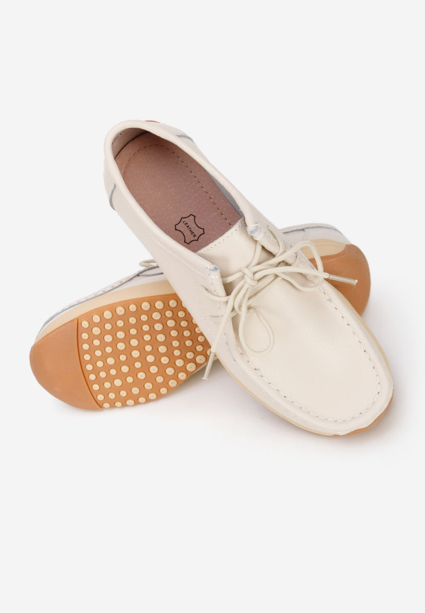 Béžové mokasíny dámské kožené Solenia