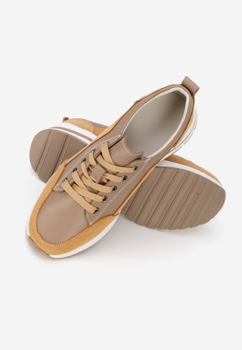 Béžové dámské tenisky na klínku Janelia