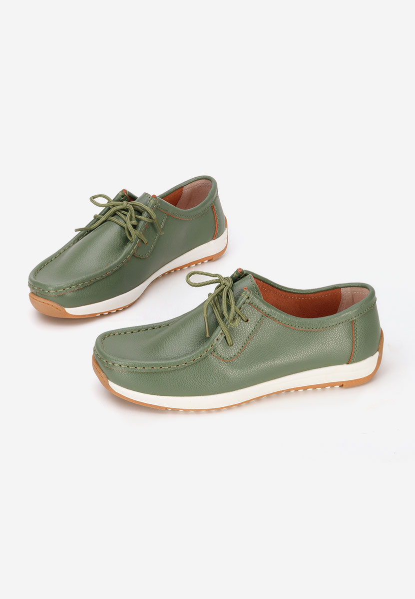 Zelené mokasíny dámské kožené Solenia