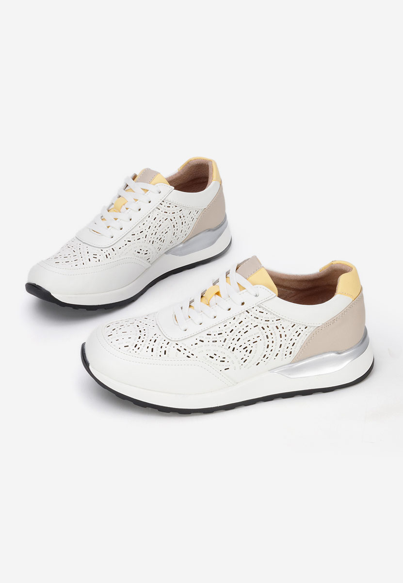 Bílé kožené dámské sneakersy Ellania V2