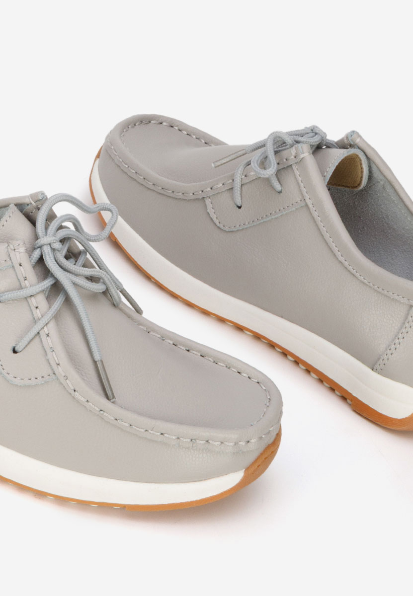 Šedé mokasíny dámské kožené Solenia