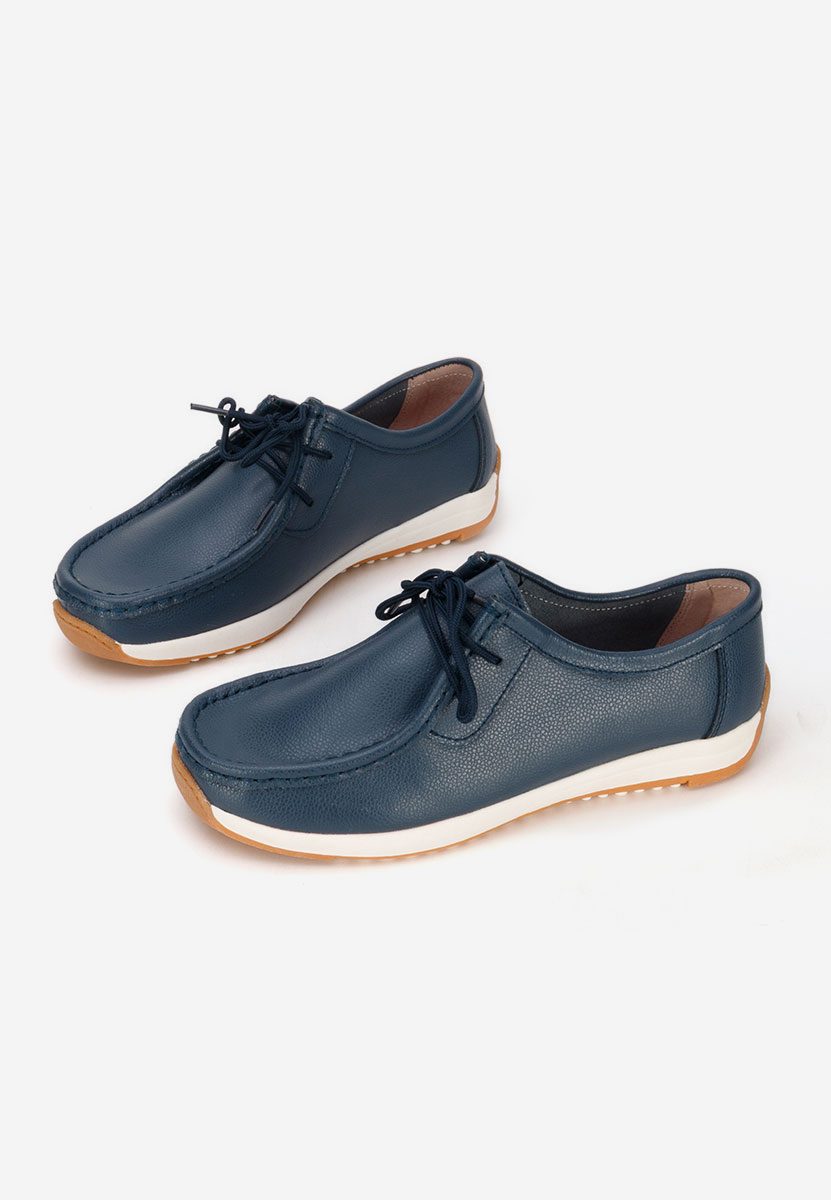 Tmavě modré mokasíny dámské kožené Solenia