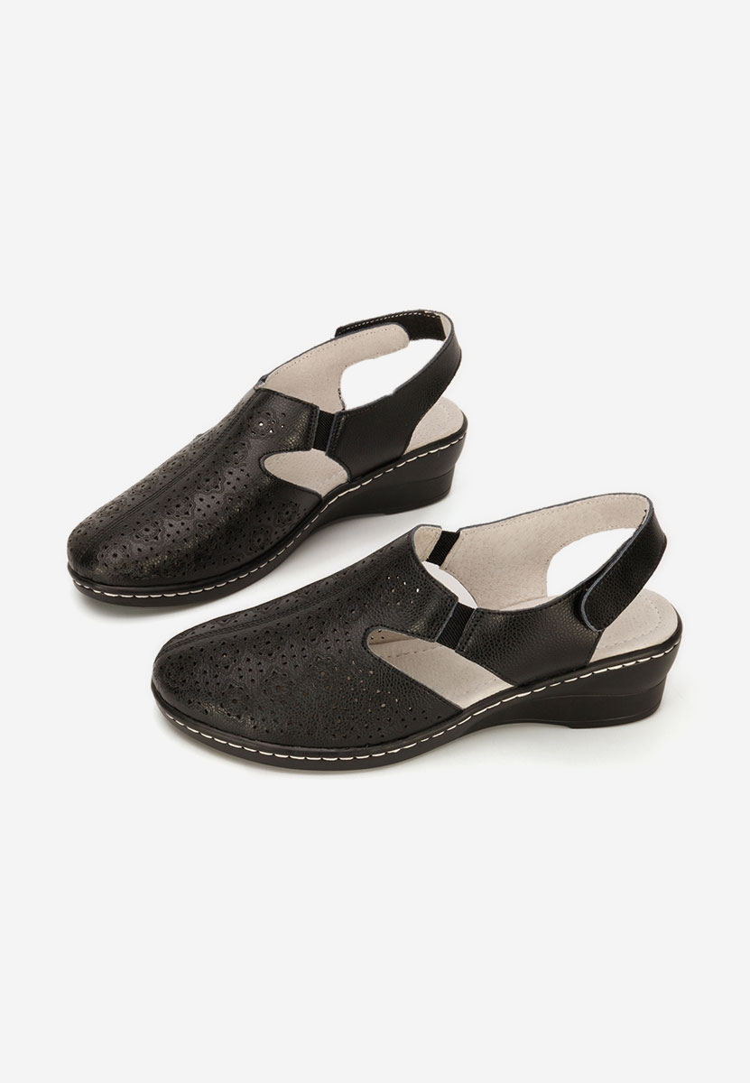 Černé lodičky s otevřenou pätou Ofelya