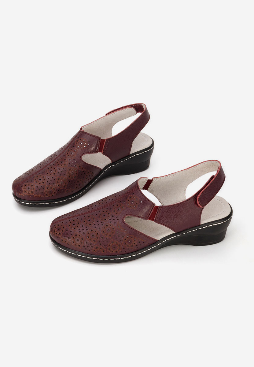 Bordové lodičky s otevřenou pätou Ofelya