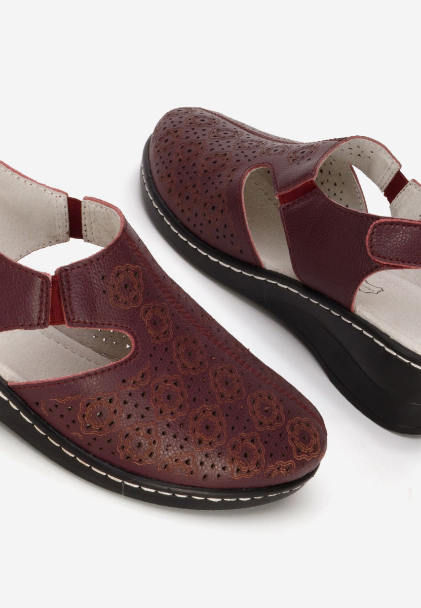 Bordové lodičky s otevřenou pätou Ofelya