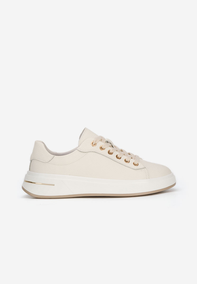 Béžové kožené dámské sneakersy Issabel