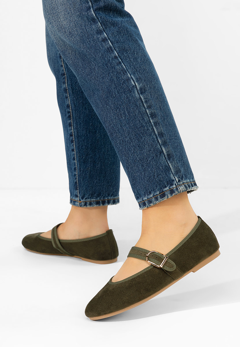 Zelené dámské baleríny Alecsona