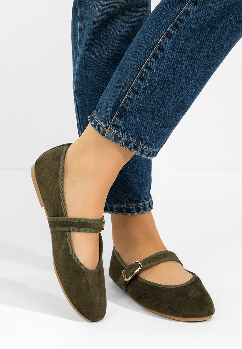 Zelené dámské baleríny Alecsona