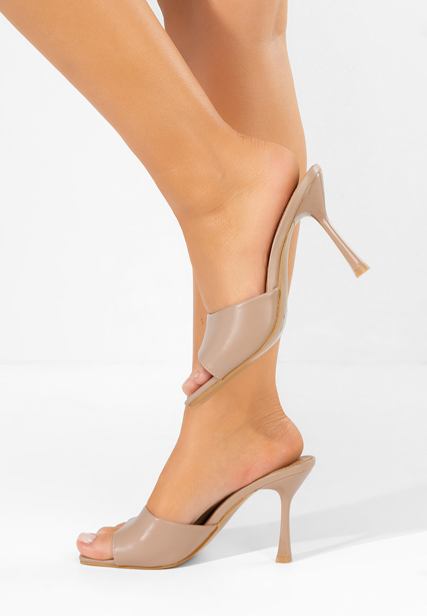 Khaki pantofle na podpatku Eliseia V2