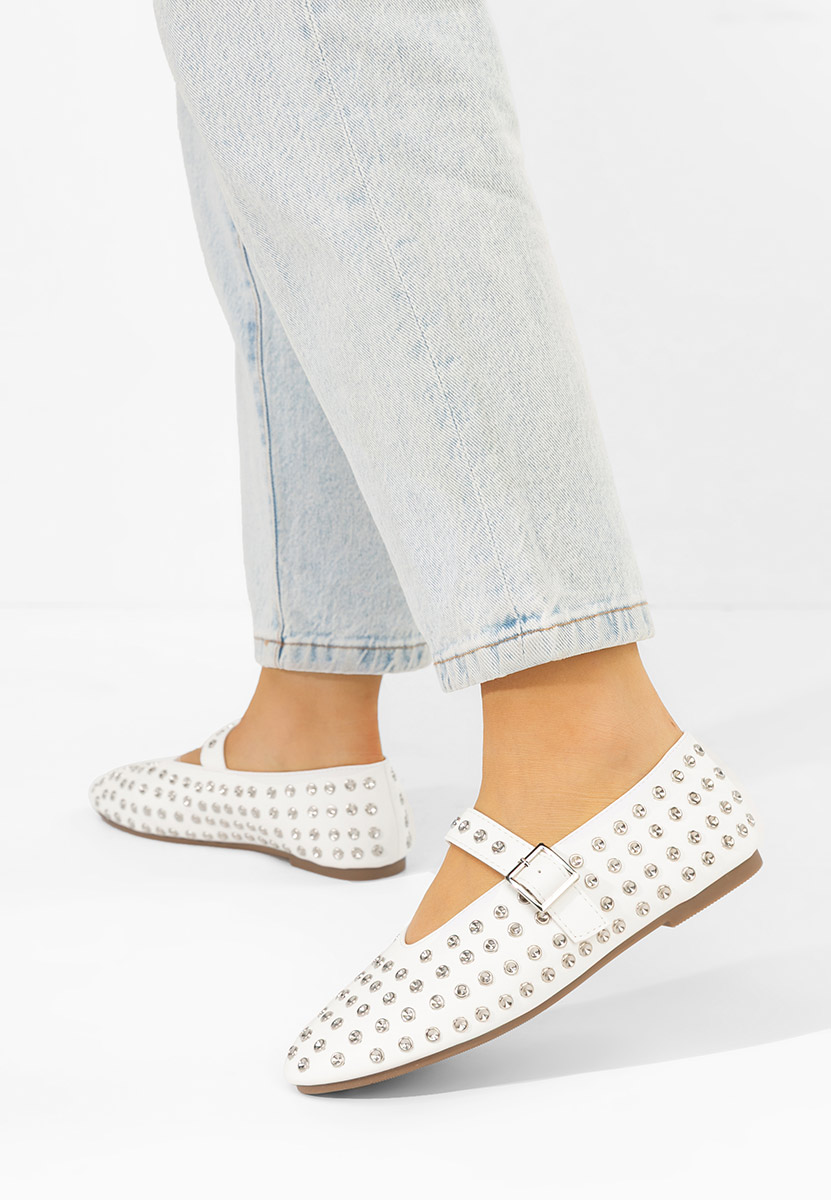 Bílé dámské baleríny Karem