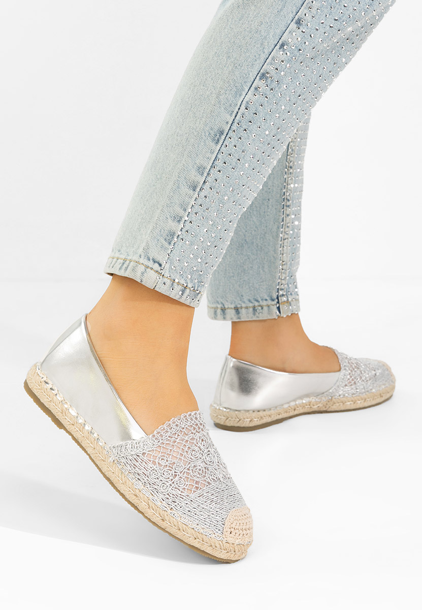 Stribrné dámské espadrilky Thaisa