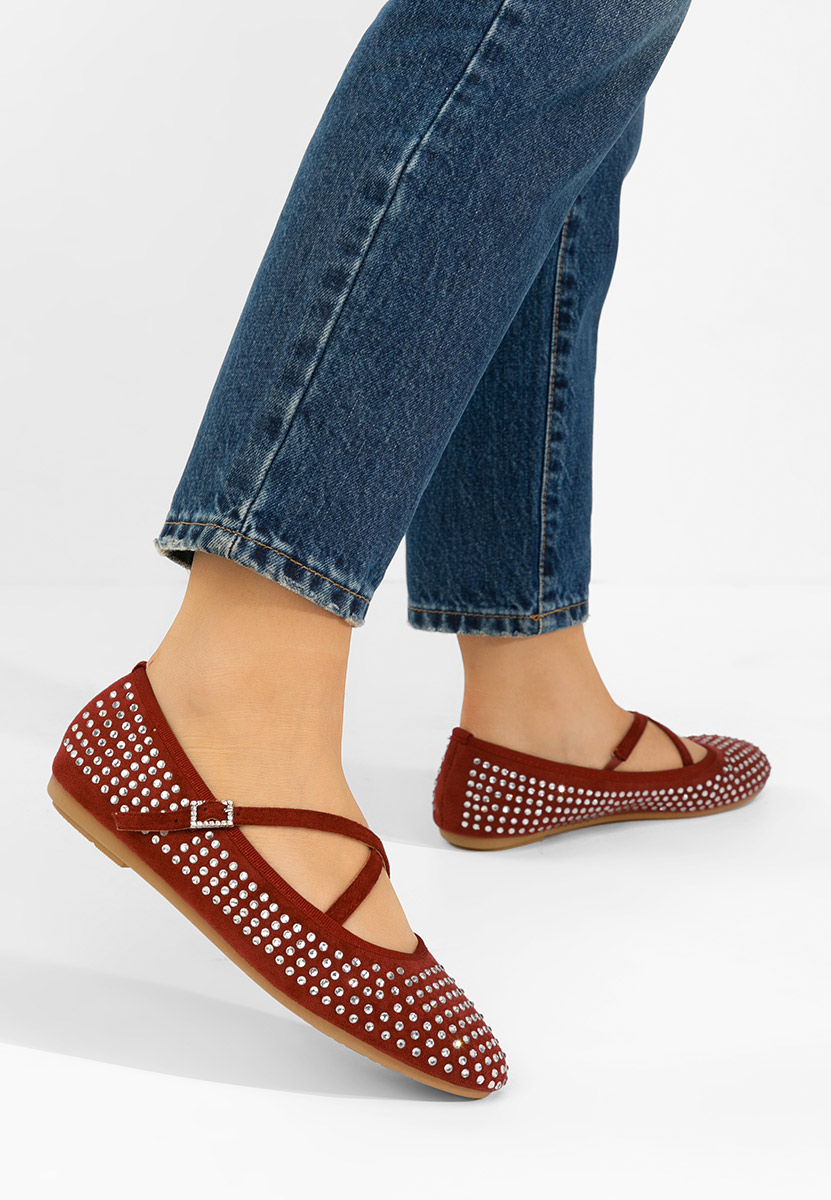 Bordové dámské baleríny Karemy