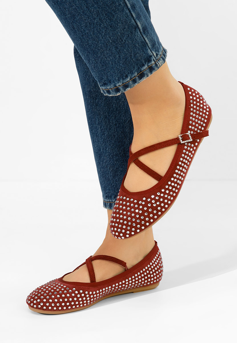 Bordové dámské baleríny Karemy