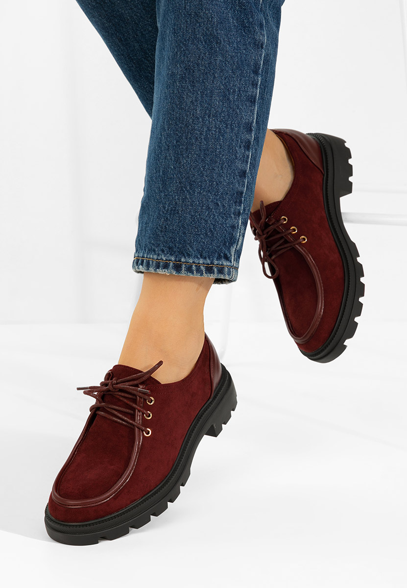 Bordové dámské polobotky Seliora