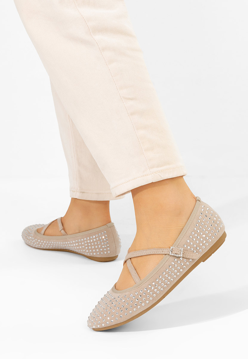 Béžové dámské baleríny Karemy