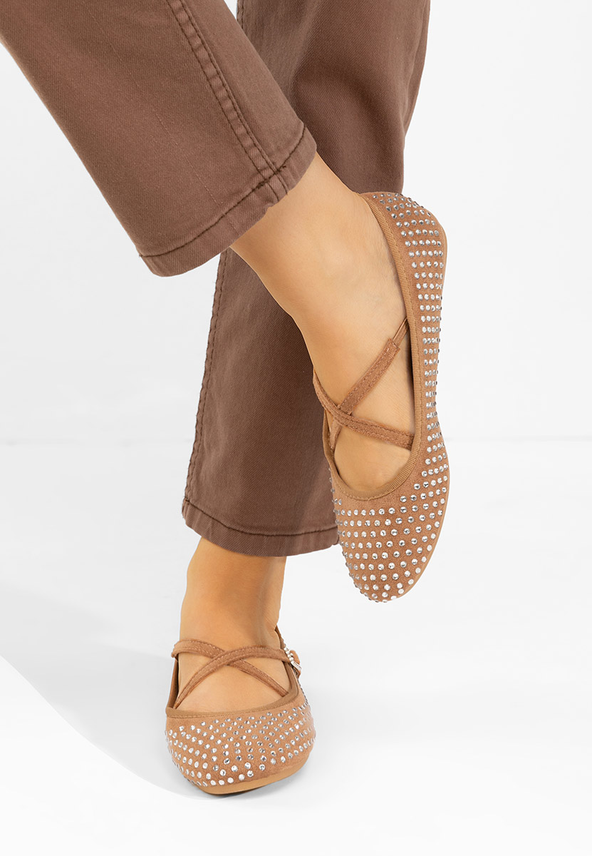 Khaki dámské baleríny Karemy