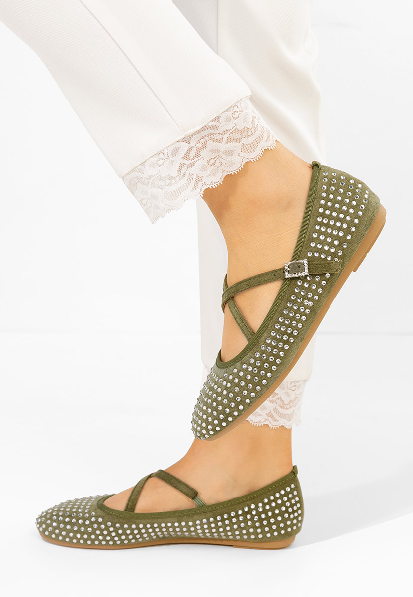 Zelené dámské baleríny Karemy