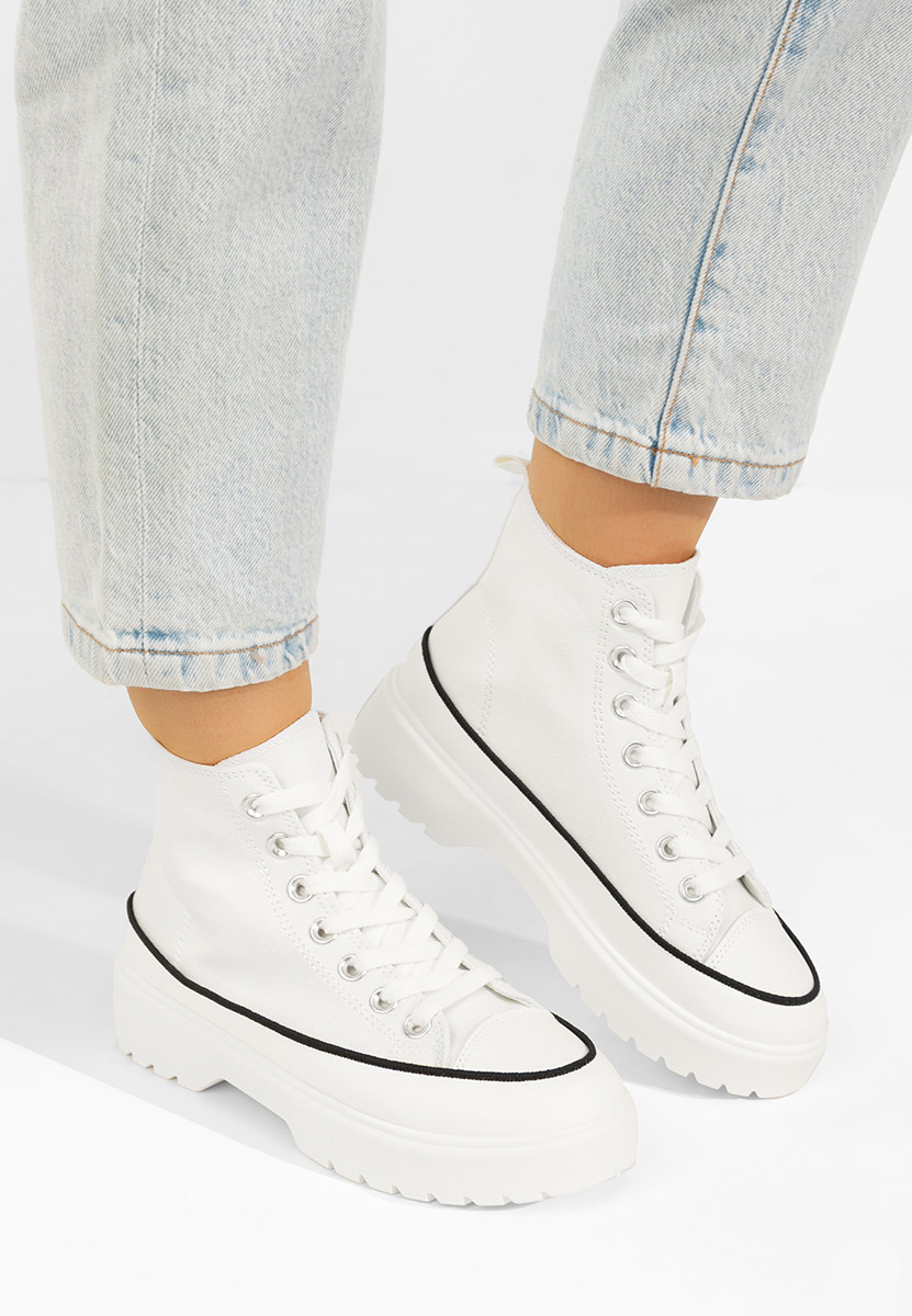 Bílé kotníkové tenisky Fiorela