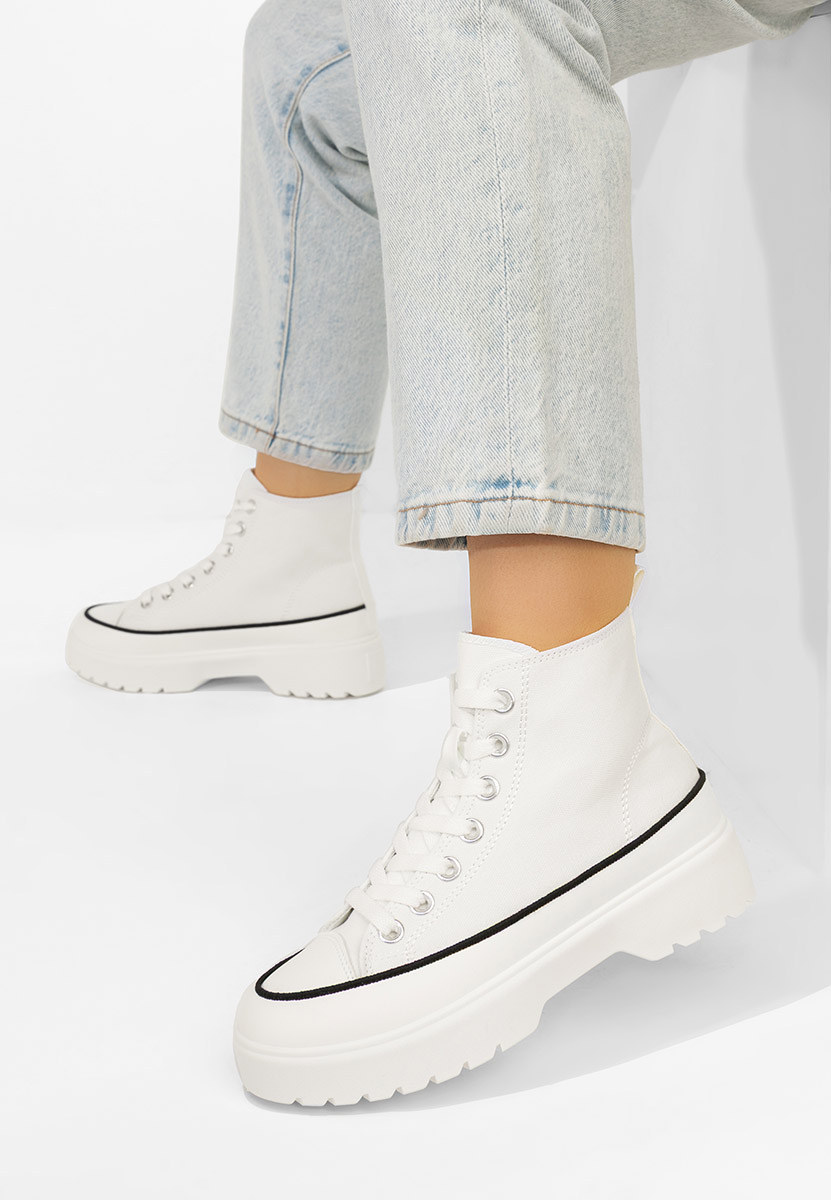 Bílé kotníkové tenisky Fiorela