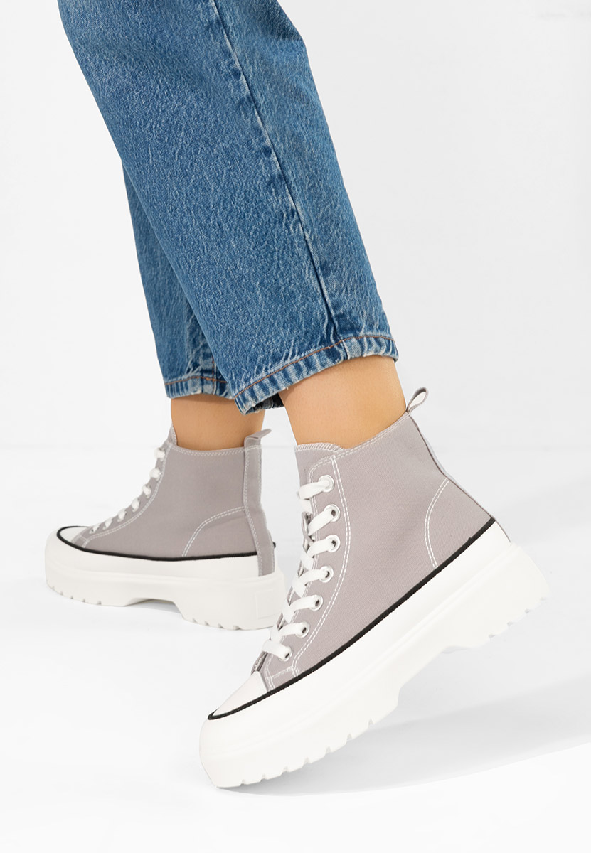 Šedé kotníkové tenisky Fiorela