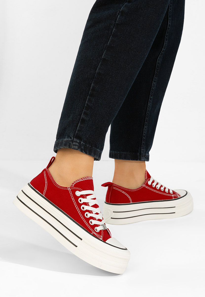 Červené tenisky na platformě Kimala