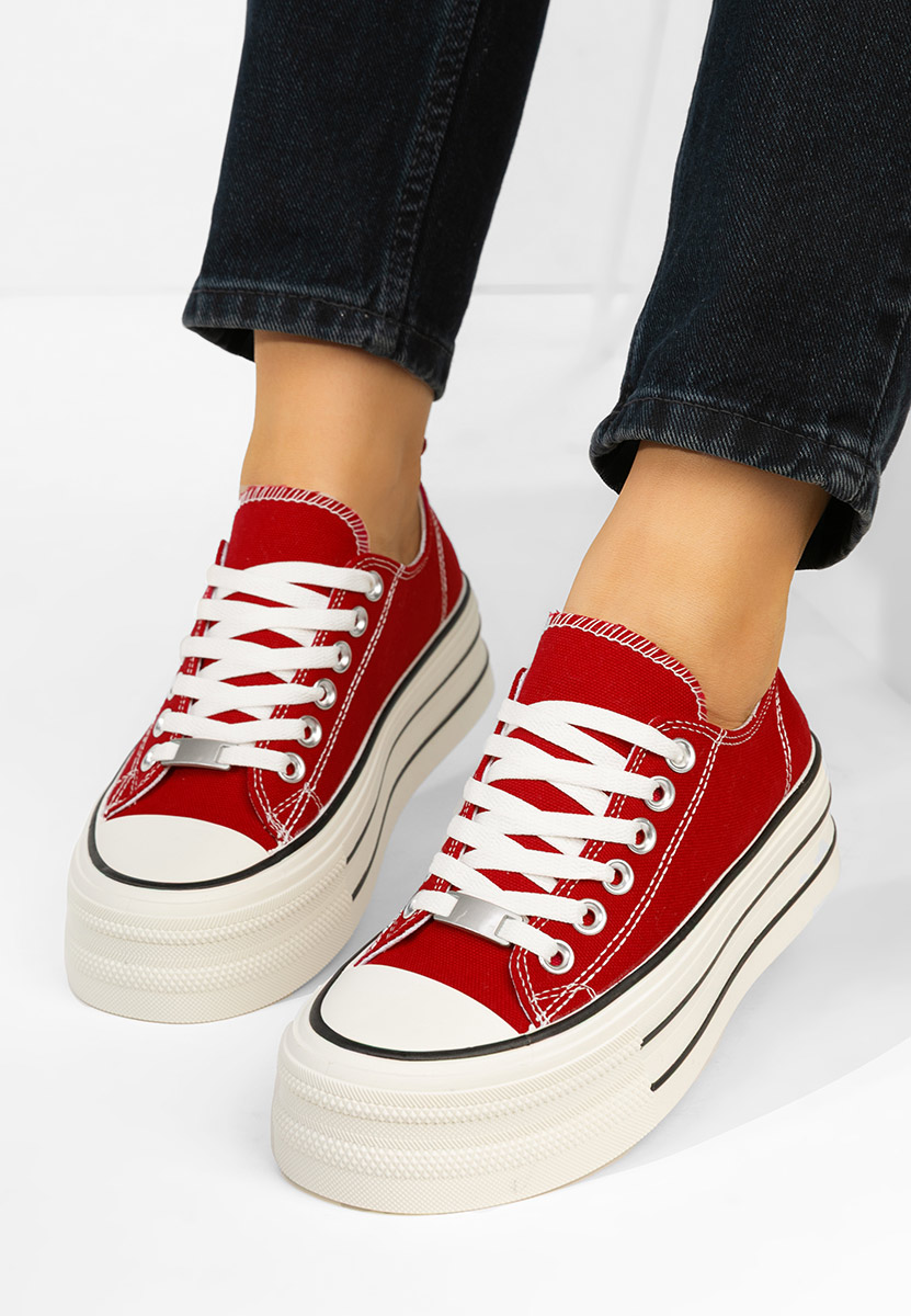 Červené tenisky na platformě Kimala