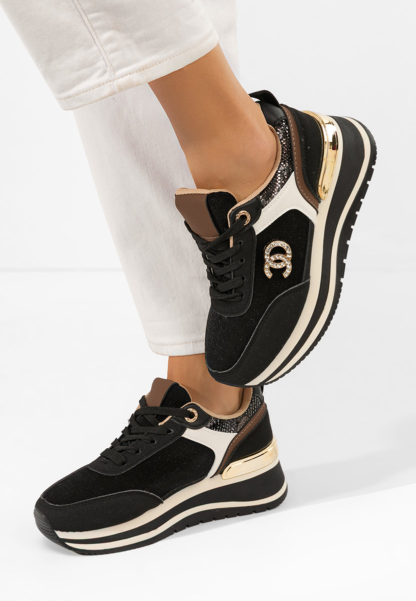 Černé dámské tenisky na platformě Liliza